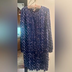 Diane Von Furstenberg Silk A-Line Dress with subtle floral pattern